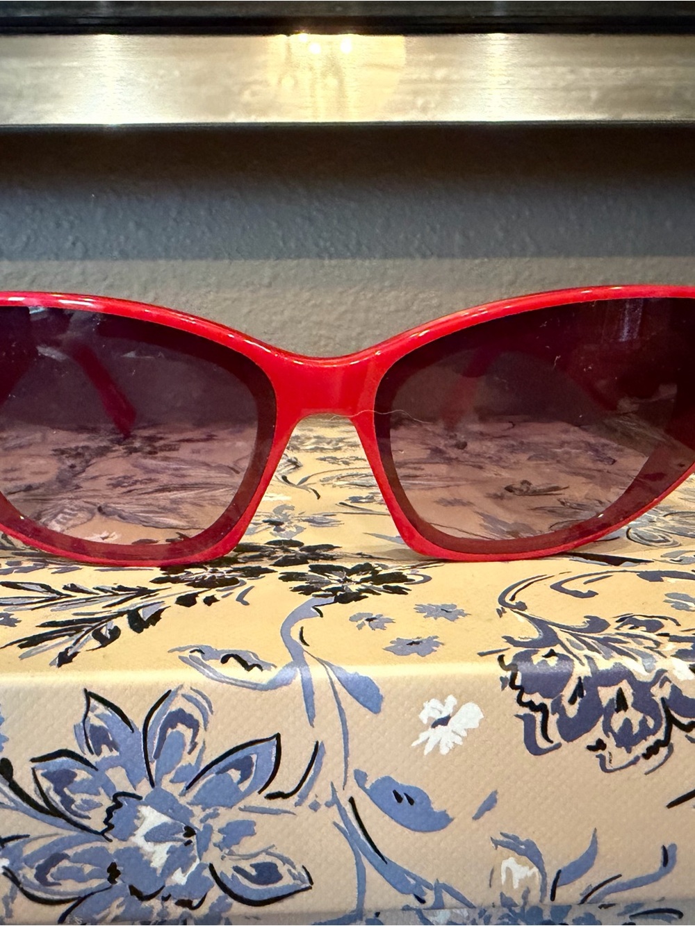 Karl Lagerfeld Red Oval Women's Sunglasses